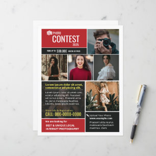 Plantilla de volante de concurso de fotografía