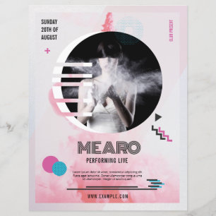 Plantilla de volante de evento de artista