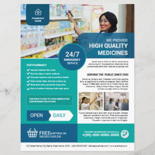 Plantilla de volante de farmacia