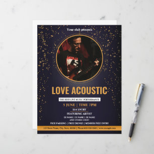 Plantilla de volante de Fiesta de música acústica