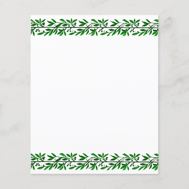 Plantilla de volante de hojas de oliva (Frente)