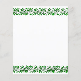 Plantilla de volante de hojas de oliva