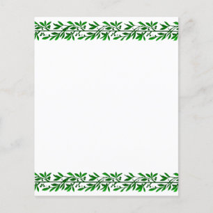 Plantilla de volante de hojas de oliva