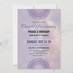 Plantilla de volante de invitación al aniversario