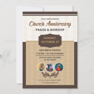 Plantilla de volante de invitación al aniversario