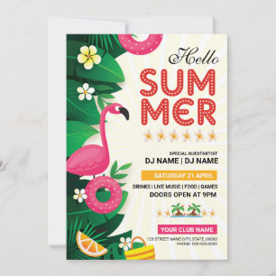 Plantilla de volante de invitaciones para fiestas 