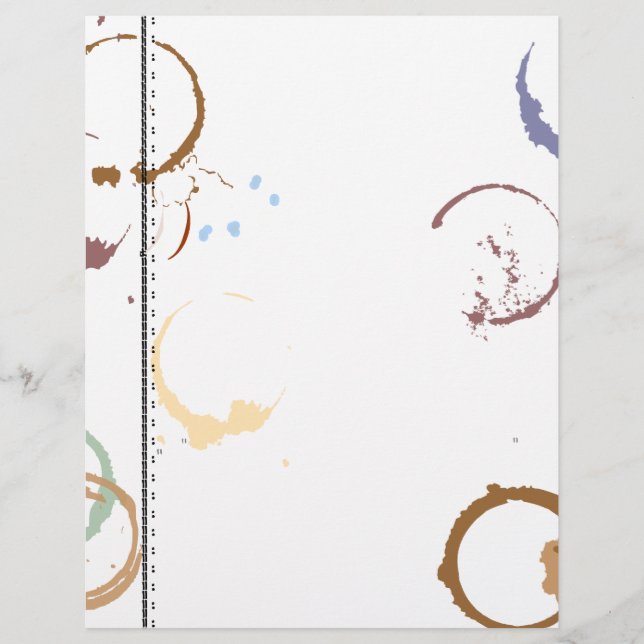 Plantilla de volante de manchas de café de tipo Ar (Frente)