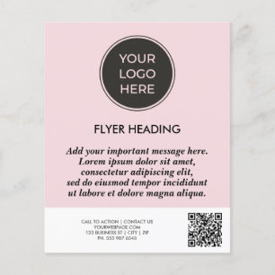 Plantilla de Volante de Marketing de Logotipo Rosa