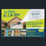 Plantilla de volante de media página de lavado de<br><div class="desc">Personalice y personalizar este diseño de plancha de volante profesional para lavar la presión ocultante (lavado de energía) para satisfacer las necesidades de su empresa. Esta plantilla de lavado a presión muestra imágenes de superficies lavadas antes y después de la presión. Añada su logotipo para una marca más eficaz. Personalizar...</div>