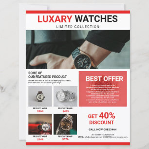 Plantilla de volante de promoción de productos