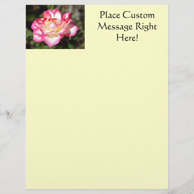 Plantilla de volante de rosa rosa blanco amarillo (Frente)