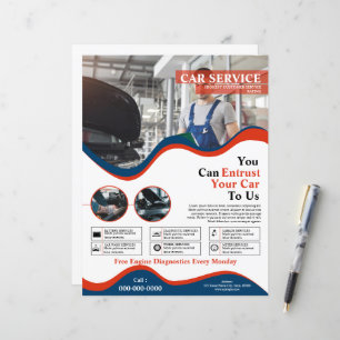 Plantilla de volante de servicio de automóvil