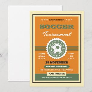 Plantilla de volante de torneo de fútbol