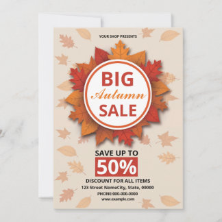 Plantilla de volante de ventas otoño/otoño