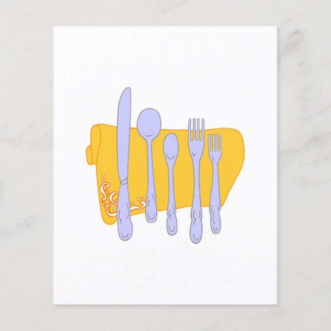 Plantilla de volante del menú Personalizado de Sil (Anverso)