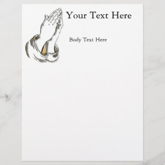 Plantilla de volante grande para las manos rezando