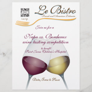 Plantilla de volante para cena fina francés