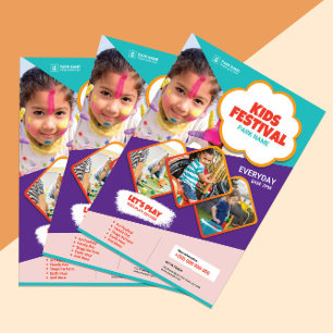 Plantilla de volante para Festival de Niños
