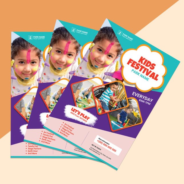 Plantilla de volante para Festival de Niños (Subido por el creador)
