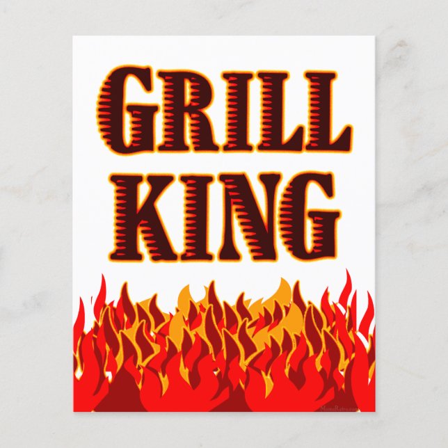 Plantilla de volante Personalizado Grill King Red  (Anverso)