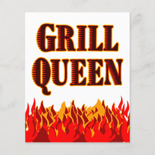 Plantilla de volante Personalizado Grill Queen Red