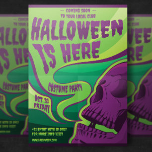 Plantilla de vuelo de fiesta de Halloween