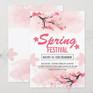 Plantilla del aviador del festival de primavera