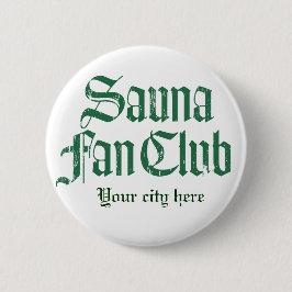 Plantilla del botón verde del Sauna Fan Club