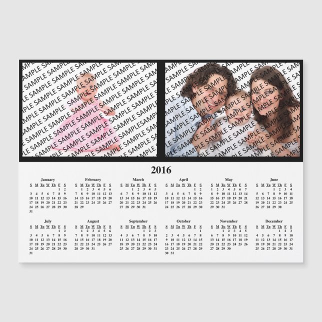 Plantilla del Calendario Anual de Fotografías Fami (Anverso)