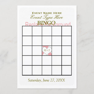 Plantilla del juego del bingo