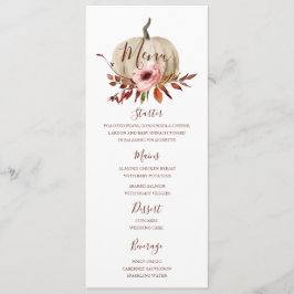 Plantilla del menú de calabaza otoñal de la cena