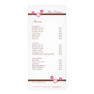 Plantilla del menú Sakura Spa - Doble cara