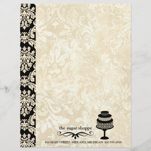 Plantilla del papel con membrete Contemporary (Anverso)