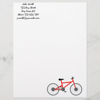 Plantilla del papel con membrete de la bicicleta