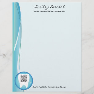Plantilla del papel con membrete dental