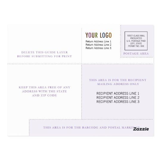 Plantilla del postal empresa con el logotipo y