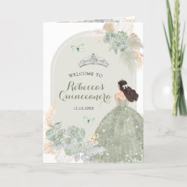 Plantilla del programa Boho Sage Green Floral 15 A