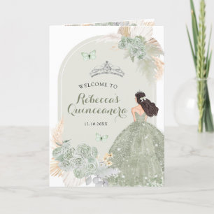 Plantilla del programa Boho Sage Green Floral 15 A