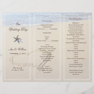 Plantilla del programa de casamiento de arena en e