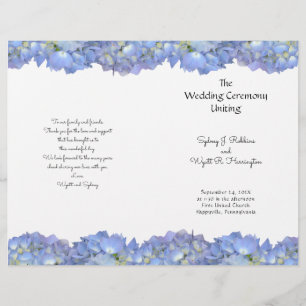 Plantilla del programa de casamiento de flores de