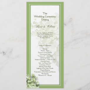 Plantilla del programa de casamiento de hidrángea