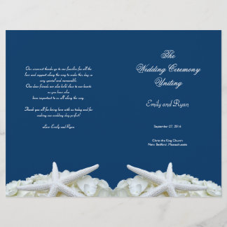 Plantilla del programa de casamiento de la marina 