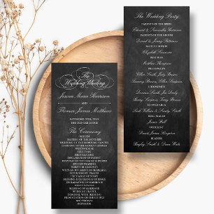 Plantilla del programa de casamiento elegante de p