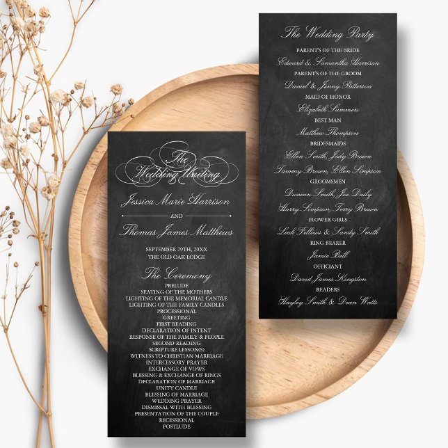 Plantilla del programa de casamiento elegante de p (Subido por el creador)