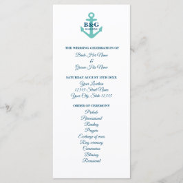 Plantilla del programa de ceremonias de boda temát