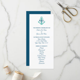 Plantilla del programa de ceremonias de boda temát