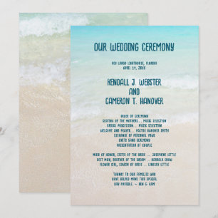 Plantilla del programa de ceremonias de bodas en l