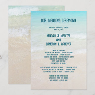Plantilla del programa de ceremonias de bodas en l