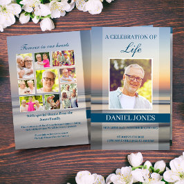 Plantilla del programa de funerales Beach Sunset p
