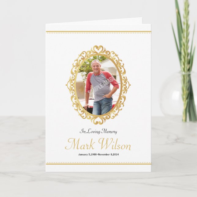 Plantilla del programa de funerales conmemorativos (Anverso)